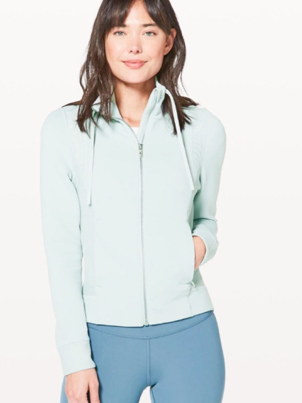 Lululemon Full Front Zip Hot Mesh Jacket in Storm Blue